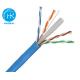 Solid Bare Copper Indoor LAN Cable UTP CAT6 Customized 4pair 23awg 0.57mm 250MHz