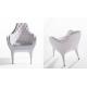 Office Reception Fiberglass Lounge Chair PU Leather Poltronas Barcelona Style