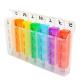 Portable Weekly 7 Day Pop Up Pill Box, Medicine Tablet Storage Organiser Case 28Parts Pill Case
