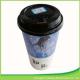 Single Wall 10OZ 8OZ Biodegradable Paper Cups Heat protection With Lid