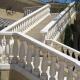BLVE White Marble Stair Handrail Railing Natural Stone Balustrade Villa Balconies Railing Design Modern Art Carving