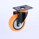 75mm/100mm/125mm Diameter Industrial Furniture Trolley Orange Single Bearing Caster Wheel