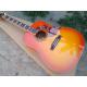 Top Quality 41 inch Orange color G Hummingbird classic acoustic guitar,Factory Custom Solid Spruce top guitar