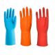 Reusable Flocklined Household Cleanning Gloves 300mm Natrual Latex Gloves