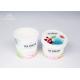 Printed White Paper Disposable Ice Cream Cups With Paper Lids