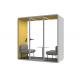 distraction-free environment tempered glass with smart dimmer office meeting pods for 2 person