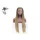 Blonde Silky Synthetic Braided Wigs , Fully Braided Lace Wig For African Women