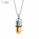 Pill Capsule Removable Perfume Bottle Titanium Stainless Steel Necklace Urn Pendant