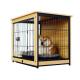 60cm Lockable Double Door Dog Crate 20kg Dog Cage Wooden Top