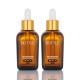 50ml Transparent square amber skin care eyelash fashion attractive design serum empty dropper bottle