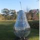 Outside Design Abstract Metal Garden Sculptures Pear Fruit Sculpture