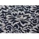 Custom Flower Nylon Elastic Lace Fabric For Upholstery OEM / ODM CY-LW0790