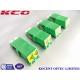 Duplex Lc Fiber Optic Adapter Automatic Shutter Cap PBT Green Without Flange