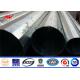 Galvanized 11m 33kv Transmission Line Poles With Anti Wind Capacity 36.9m/S For Overhead Project