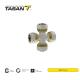 ISO228 Thread Brass Cross Fitting For Commercial Plumbing System 62X