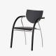 Black Wood Stackable Banquet Chairs With Stainless Steel Legs
