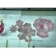 Elegant Acrylic Decorative Items Giant Pink Acrylic Flower With Several Petals