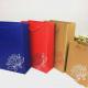 Eco Friendly Kraft Paper Shopping Bags Logo Printed For Store / Supermarket