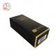 Sliding Drawer Gift Boxes Black Color Raw Material Embossing Finishing
