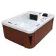 Garden Hot Tubs With 2 Lounges For Family Outdoor Massage Spa Pools Freestanding bathtubs with led lights