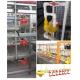 Chicken farm with automatic feeder winch main auxiliary 45 Feed Line Lifting Cup round pipe water line chicken house fee