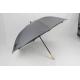 30 Inch Mens Black Golf Umbrella , Wooden Handle Long Shaft Golf Umbrella