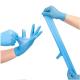 Ambidextrous Blue Disposable Vinyl Gloves Powder Free FDA Certificated