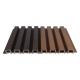 Brown 25x227mm WPC Cladding Wall Panel For Hotel Park Wood Plastic Composite Siding Grille Plank