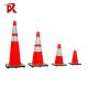75cm 90cm Traffic Cone Safety Orange Flexible Traffic Control Barrels With Black Base