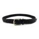 N 1 3/8”Cotton Cord Braided Leather Belt For Office Wear