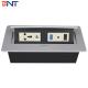 table top socket popup box/ desktop socket round connector with multiple wires