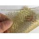 Ultra Thin Architectural Glass Laminated Wire Mesh Brass Woven 0.5mm