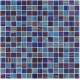 Dark sky blue with gold line 20mm glass mosaic mix patter decoration for counter build