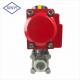 Thread type stainless steel motorized pneumatic Three-sheet ball valves with