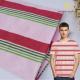 Plain Or Linen Cotton Striped Material Fabric For Polo Shirt 30S Yarn Weight