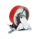 Top Plate Size 92*64mm Heavy Duty 550kg Loading Iron PU Caster Wheel for Equipment