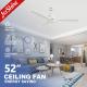 Decorative Dc Motor Odm Remote Led Ceiling Fan White Modern 3 Solid Blade