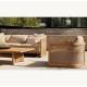 Moisture Proof Waterproof Woven Rope Chair And Teak Wood Table For Garden Sofa Set