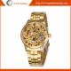 SH25 Full Gold Watch Luxury Dress Watches Hollow Out Mechanical Watches Man SHENHUA Watch