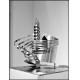 Interior Space Abstract Sculpture Polishing Stainless Steel Materials