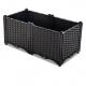 High quality outdoor vegetable planting box square deepening plastic rattan resin planting box