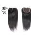 4x4 Swiss Lace Frontal Closure Middle Part Silky Straight Natural Black Hair Women's Topper Pieces