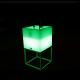 Outdoor Waterproof Light Up Ice Bucket Square With Metal Stand