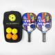 Blue Custom Pickleball Paddle Aramid Honeycomb Graphite Paddle Ball Rackets Game