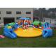 Custom Design Giant Inflatable Water Park Above Ground With Big Pool For Kids N Adults