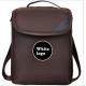 12 Inch Vertical Backpack Laptop Bag Brown Custom Logo Double Shoulder Strips