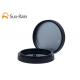 Beauty Cosmetic Plastic Blusher Black ABS Blush Case With Mirror SF0806A