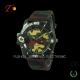 Military style green silicone compass camo watch for promotion