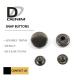 Dark Antique Sliver Metal Snap Buttons For Jackets 4 Parts Flat Trims