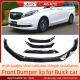 Black Glossy Front Bumper Lip Splitter , Crashproof Front Bumper Spoiler For Buick Gl8